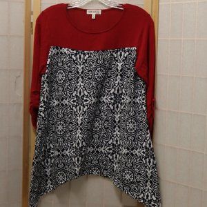 Faith and Joy Red/Black/White Shirt #454